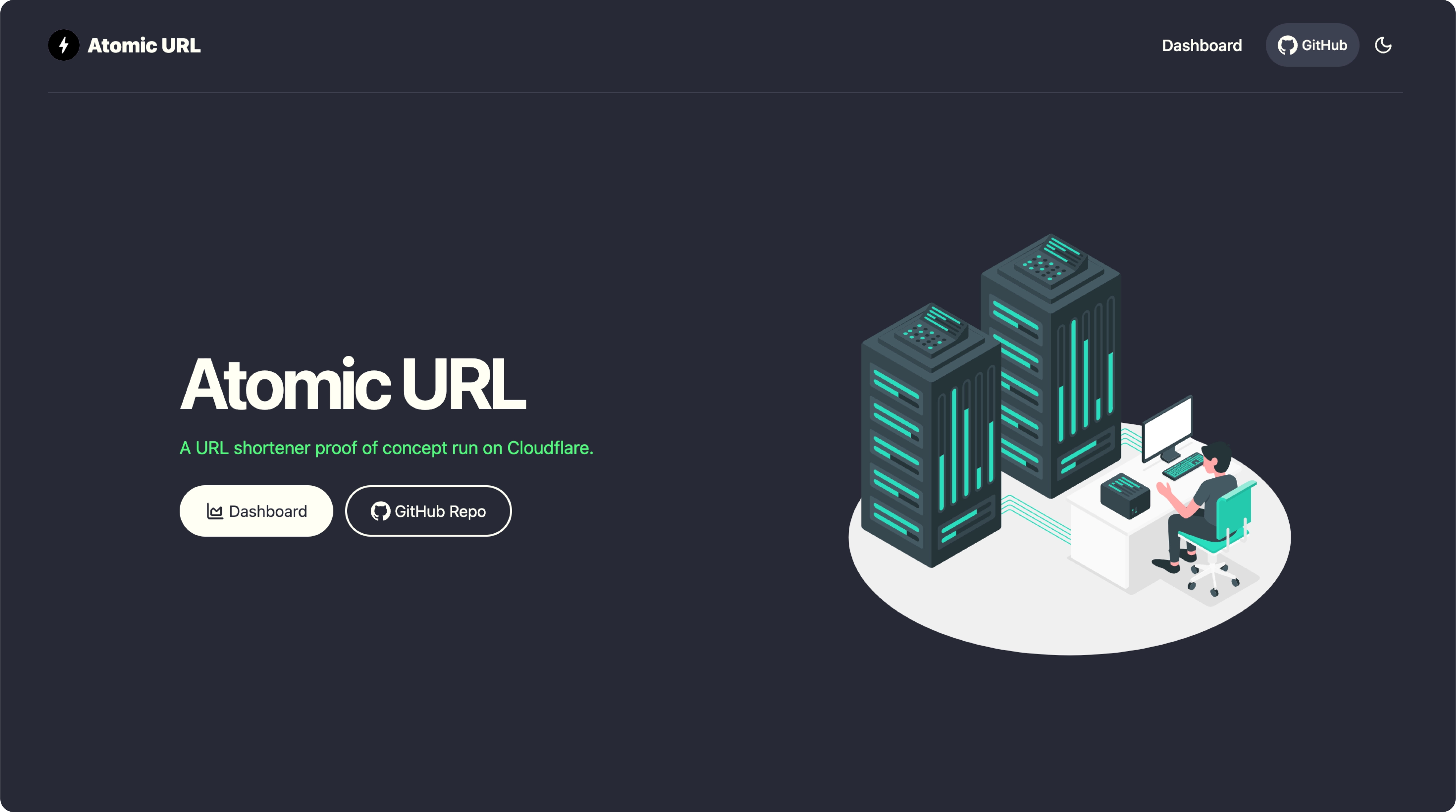 Visual representation of the project titled "Atomic URL"